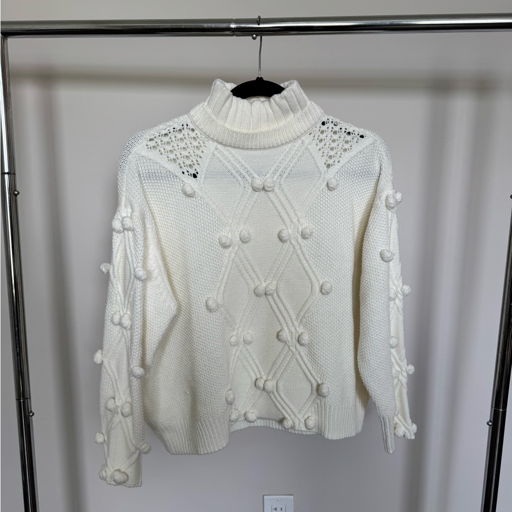 Simplee Apparel Cream Knit Turtleneck Sweater